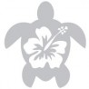 Tartaruga hibiscus adesivo grigio