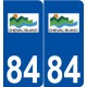 84 Cheval-Blanc logo autocollant plaque stickers ville