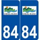 84 Cheval-Blanc logo autocollant plaque stickers ville