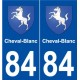 84 Cheval-Blanc coat of arms sticker plate stickers city