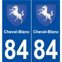 84 Cheval-Blanc blason autocollant plaque stickers ville