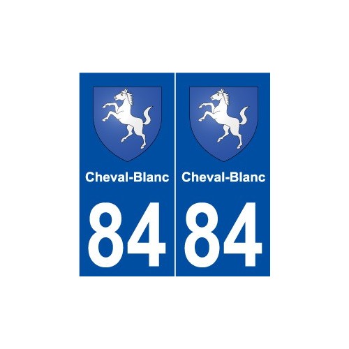 84 Cheval-Blanc blason autocollant plaque stickers ville