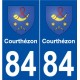 84 Courthézon blason autocollant plaque stickers ville