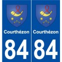 84 Courthézon blason autocollant plaque stickers ville
