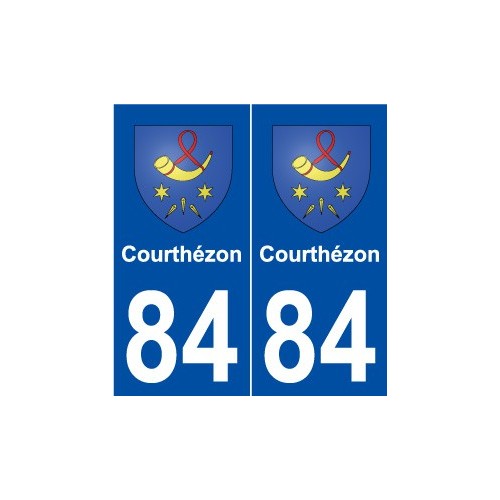 84 Courthézon blason autocollant plaque stickers ville