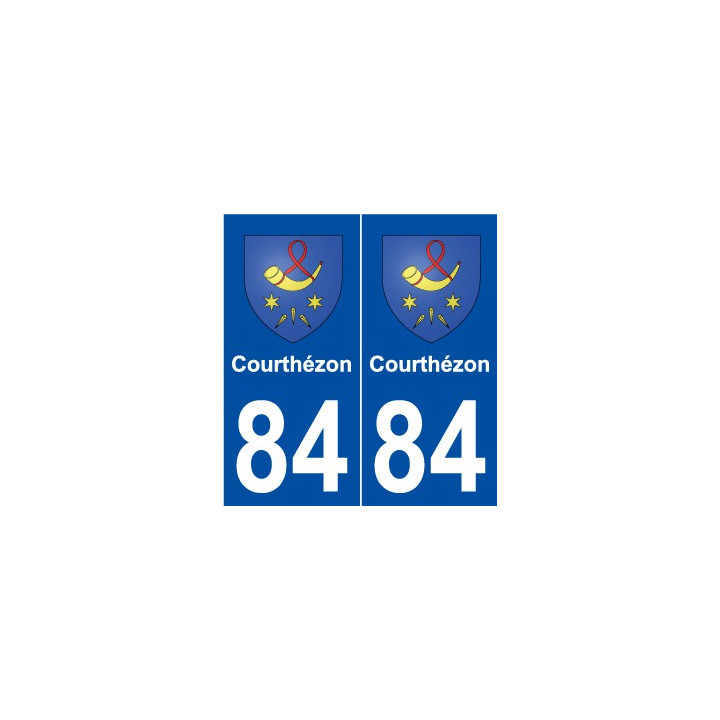 84 Courthézon blason autocollant plaque stickers ville