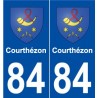 84 Courthézon blason autocollant plaque stickers ville