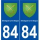 84 Entraigues-sur-la-Sorgue coat of arms sticker plate stickers city