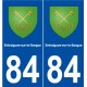 84 Entraigues-sur-la-Sorgue blason autocollant plaque stickers ville