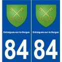 84 Entraigues-sur-la-Sorgue blason autocollant plaque stickers ville