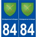 84 Entraigues-sur-la-Sorgue blason autocollant plaque stickers ville
