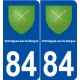 84 Entraigues-sur-la-Sorgue blason autocollant plaque stickers ville