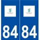 84 Entraigues-sur-la-Sorgue logo autocollant plaque stickers ville