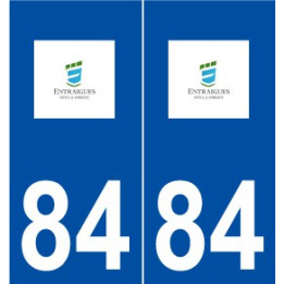 84 Entraigues-sur-la-Sorgue logo autocollant plaque stickers ville