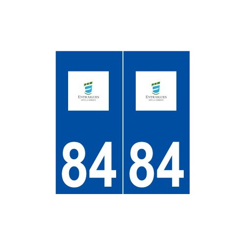 84 Entraigues-sur-la-Sorgue logo autocollant plaque stickers ville