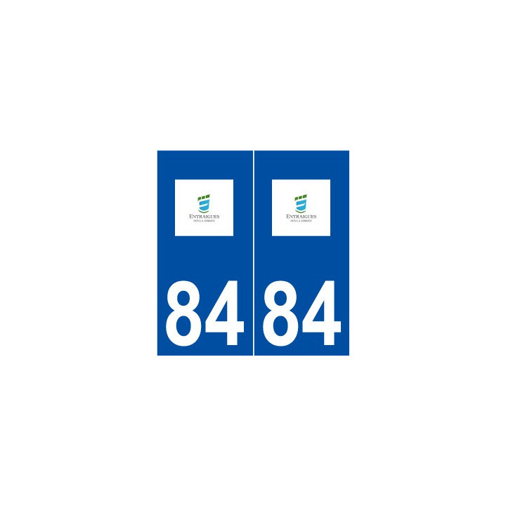 84 Entraigues-sur-la-Sorgue logo autocollant plaque stickers ville