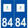 84 Entraigues-sur-la-Sorgue logo autocollant plaque stickers ville
