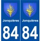 84 Jonquières blason autocollant plaque stickers ville