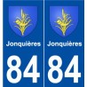 84 Jonquières blason autocollant plaque stickers ville