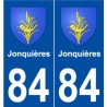84 Jonquières blason autocollant plaque stickers ville