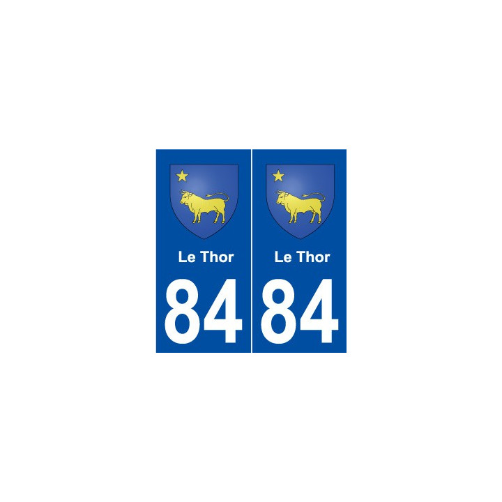 84 Le Thor blason autocollant plaque stickers ville