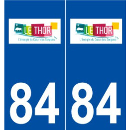 84 Le Thor logo autocollant plaque stickers ville
