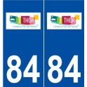 84 Le Thor logo autocollant plaque stickers ville
