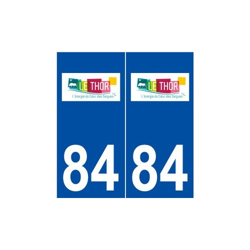 84 Le Thor logo autocollant plaque stickers ville