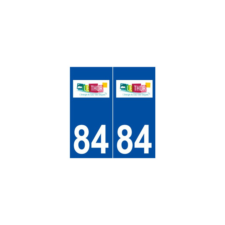 84 Le Thor logo autocollant plaque stickers ville