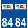 84 Le Thor logo autocollant plaque stickers ville