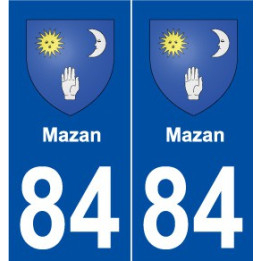 84 Mazan blason autocollant plaque stickers ville