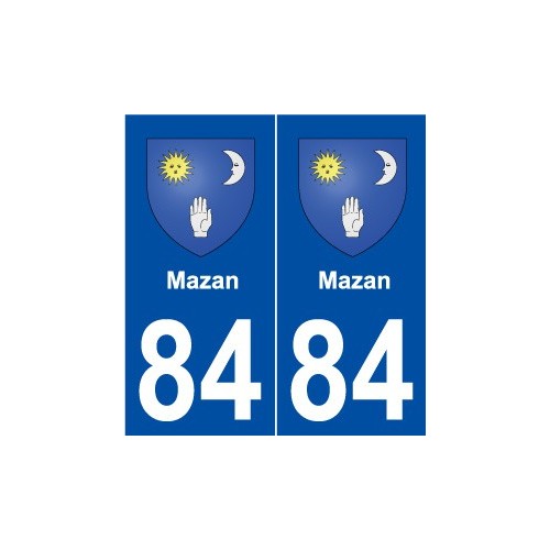 84 Mazan blason autocollant plaque stickers ville