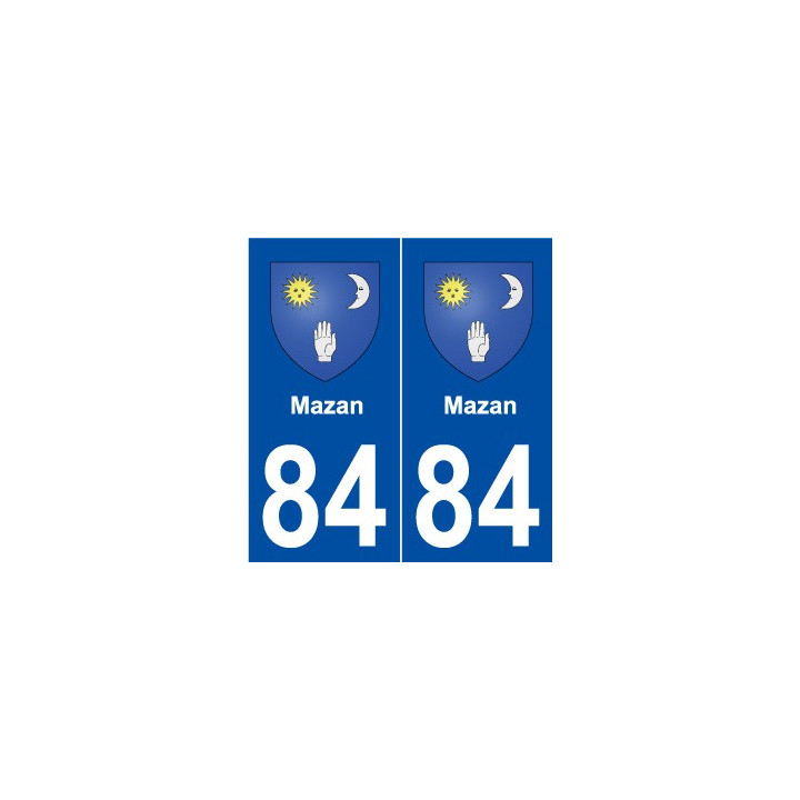 84 Mazan blason autocollant plaque stickers ville