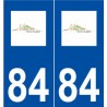 84 Mazan logo autocollant plaque stickers ville