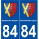 84 Morières-lès-Avignon blason autocollant plaque stickers ville