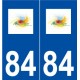 84 Morières-lès-Avignon logo autocollant plaque stickers ville