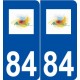 84 Morières-lès-Avignon logo autocollant plaque stickers ville