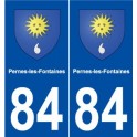 84 Pernes-les-Fontaines coat of arms sticker plate stickers city