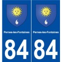 84 Pernes-les-Fontaines blason autocollant plaque stickers ville