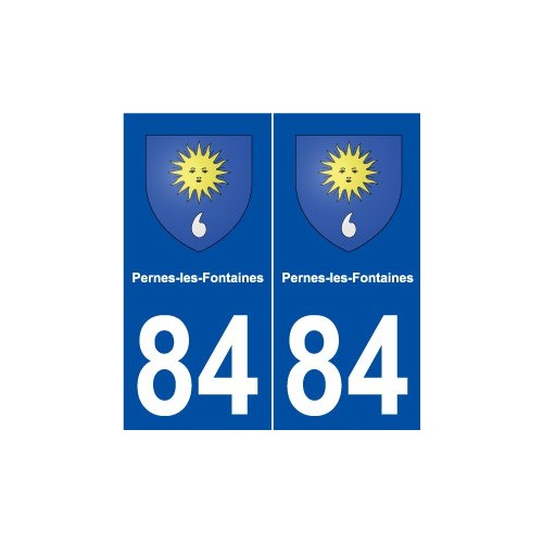 84 Pernes-les-Fontaines blason autocollant plaque stickers ville