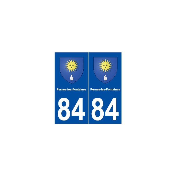 84 Pernes-les-Fontaines blason autocollant plaque stickers ville