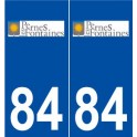 84 Pernes-les-Fontaines logo autocollant plaque stickers ville