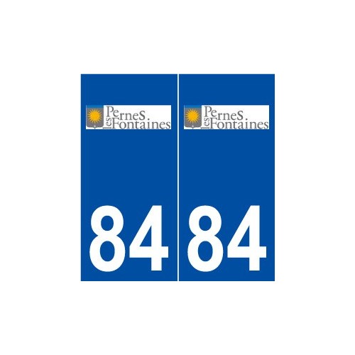 84 Pernes-les-Fontaines logo autocollant plaque stickers ville