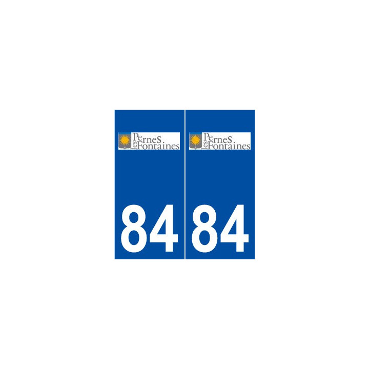 84 Pernes-les-Fontaines logo autocollant plaque stickers ville