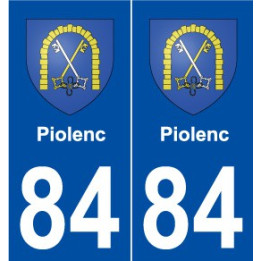 84 Piolenc blason autocollant plaque stickers ville