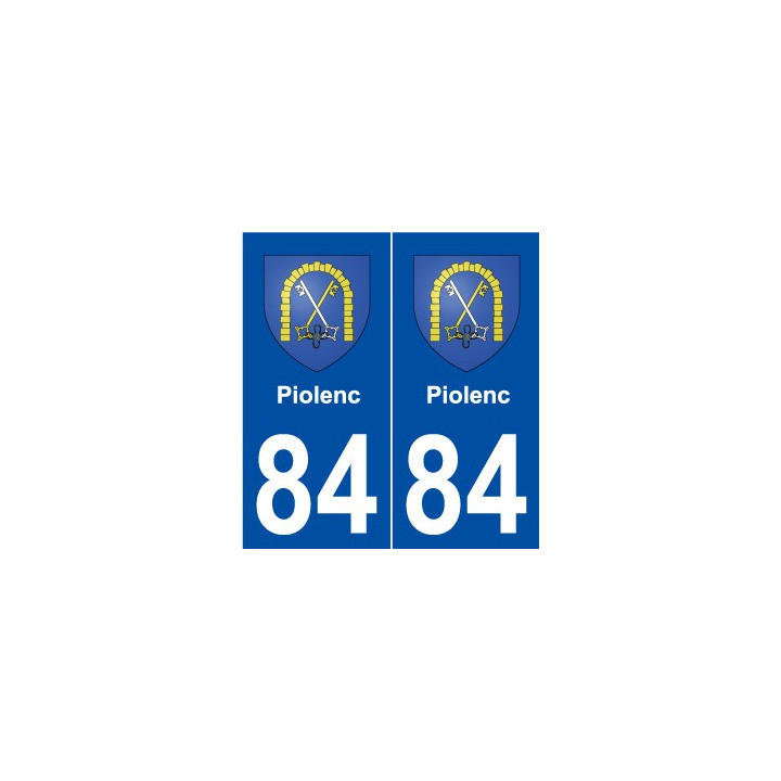 84 Piolenc blason autocollant plaque stickers ville