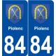 84 Piolenc blason autocollant plaque stickers ville