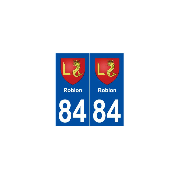 84 Robion blason autocollant plaque stickers ville