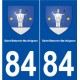 84 Saint-Saturnin-lès-Avignon blason autocollant plaque stickers ville