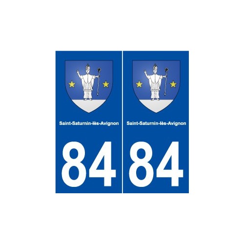 84 Saint-Saturnin-lès-Avignon blason autocollant plaque stickers ville
